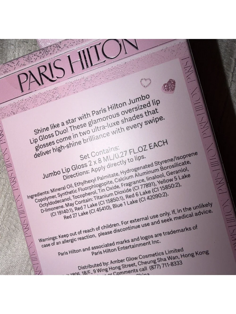 Paris Hilton Jumbo Kiss Lip Gloss duo